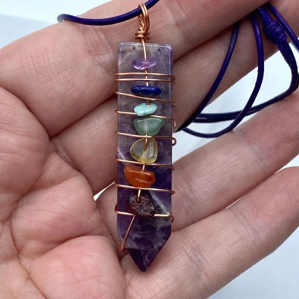 7 Chakra Point Necklace - Picture 3 of 6